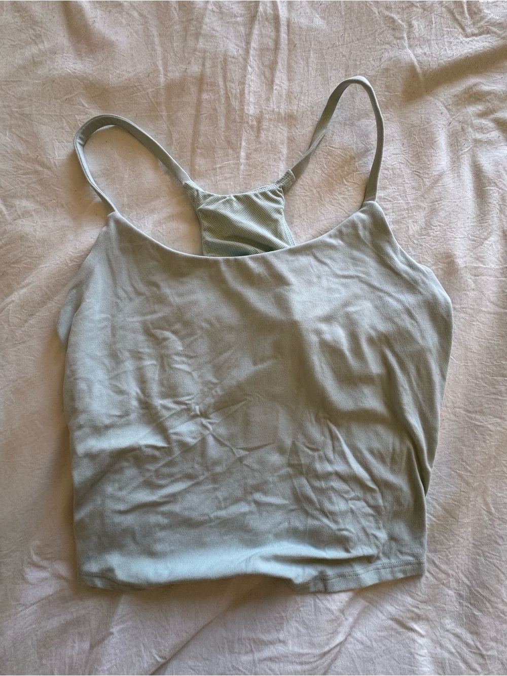 all in motion Light Sage Racerback Crop Cami - Women